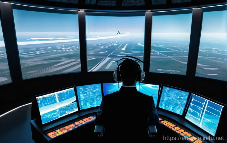 항공운항관리사와 무인 항공기 운영 - **Prompt: "The New Air Highway"**
    A wide-angle, dynamic shot showcasing a bustling, multi-layere...